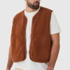 boohooMAN Plus Boxy Borg Pocket Detail Gilet In | Coats & Jackets