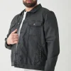 boohooMAN Plus Coated Denim Jacket | Man | Coats & Jackets