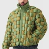 boohooMAN Plus Contrast Hand Weft Padded Puffer Jacket In | Man | Coats & Jackets