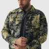 boohooMAN Plus Denim Fabric Interest Harrington Jacket | Man | Coats & Jackets