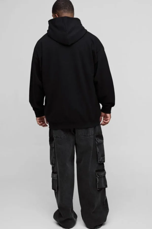 boohooMAN Plus Dove Embroidered Hoodie | Hoodies & Sweats