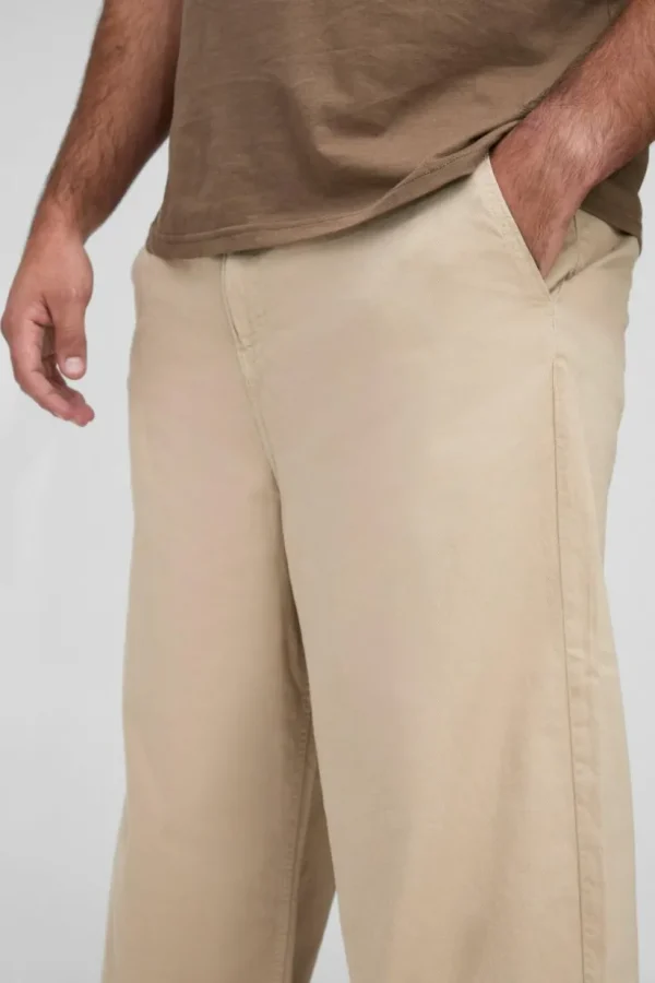 boohooMAN Plus Drawcord Relaxed Fit Chino | Trousers