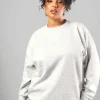 boohoo Plus Dsgn Studio Embroidered Oversized Sweatshirt | Women Shirts | Foundation