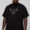 boohooMAN Plus Embroidered Dove T-Shirt | T-Shirts