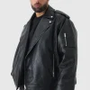 boohooMAN Plus Extreme Oversized Textured PU Biker Jacket In | Man | Coats & Jackets