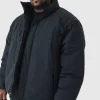 boohooMAN Plus Funnel Neck Padded Jacket In | Man | Coats & Jackets