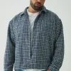 boohooMAN Plus Heavy Weight Boucle Overshirt | Shirts | Going Out Shirts