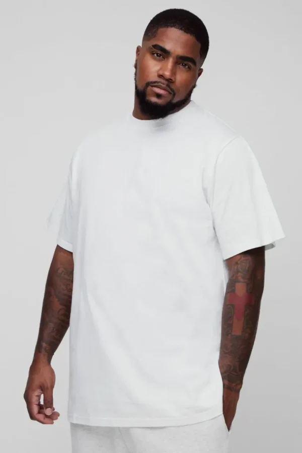 boohooMAN Plus Longline Basic T-Shirt | T-Shirts