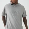 boohooMAN Plus MAN Moto Debossed T-shirt | T-Shirts