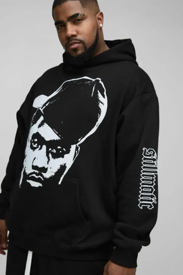 boohooMAN Plus Nas License Print Hoodie | Hoodies & Sweats | T-Shirts