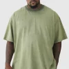 boohooMAN Plus Oversized Acid Wash T-Shirt | T-Shirts
