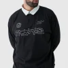 boohooMAN Plus Oversized Applique Rugby Polo | Going Out Polo Shirts | Shirts