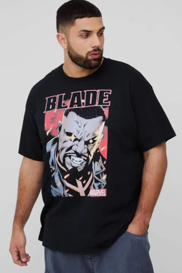 boohooMAN Plus Oversized Blade Comic License Print T-Shirt | T-Shirts