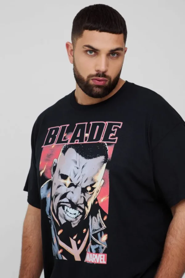 boohooMAN Plus Oversized Blade Comic License Print T-Shirt | T-Shirts