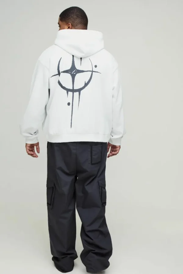 boohooMAN Plus Oversized Boxy Homme Graffiti Print Hoodie | Hoodies & Sweats