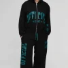 boohooMAN Plus Oversized Boxy Zip Thru Rhinestone Applique Hooded Tracksuit | Tracksuits