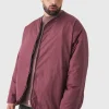 boohooMAN Plus Oversized Collarless Padded Bomber Jacket In | Coats & Jackets