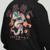 boohooMAN Plus Oversized Dragon Floral Graphic Extended Neck Sweatshirt | Hoodies & Sweats