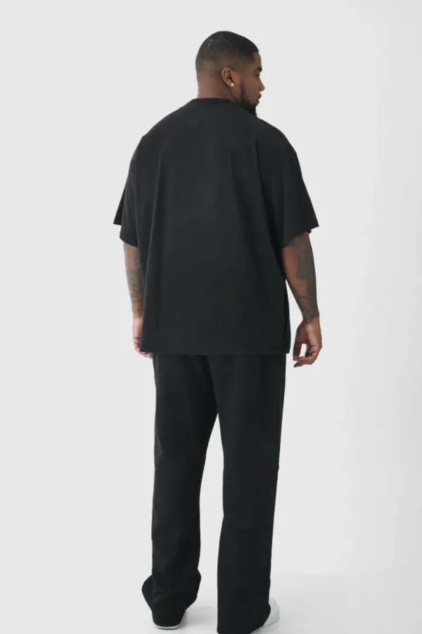 boohooMAN Plus Oversized Extended Neck Basic T-Shirt | T-Shirts