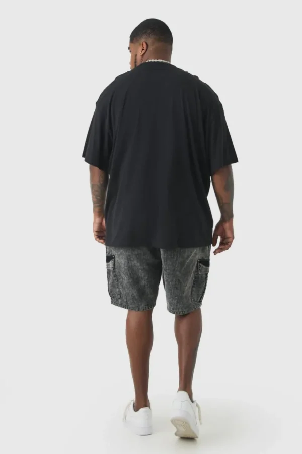 boohooMAN Plus Oversized Floral Mask T-shirt | T-Shirts