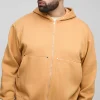 boohooMAN Plus Oversized Heavyweight Boxy Zip Thru Carpenter Hoodie | Hoodies & Sweats