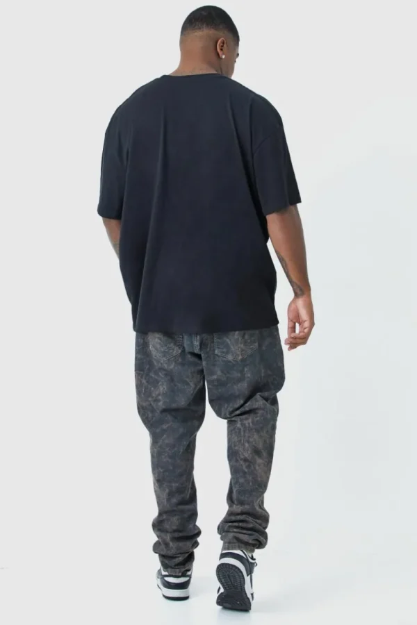 boohooMAN Plus Oversized Marble Heart Graphic T-shirt | T-Shirts