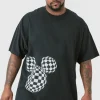 boohooMAN Plus Oversized Mickey Mouse License T-shirt in | T-Shirts
