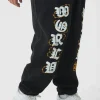 boohooMAN Plus Oversized Puff Print Jogger | Joggers