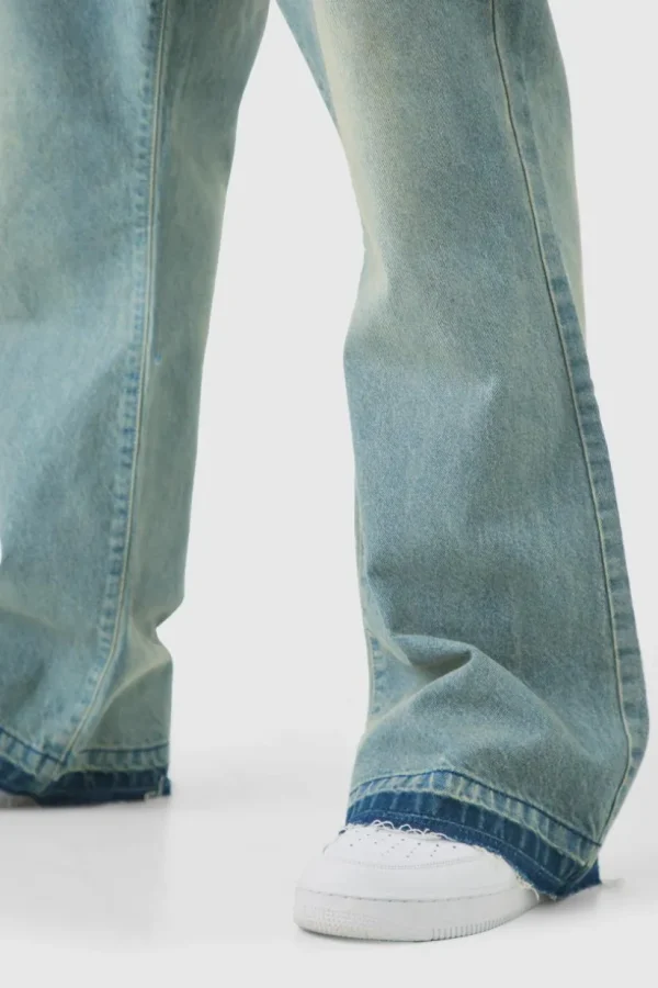 boohooMAN Plus Rigid Flare Jeans | Jeans