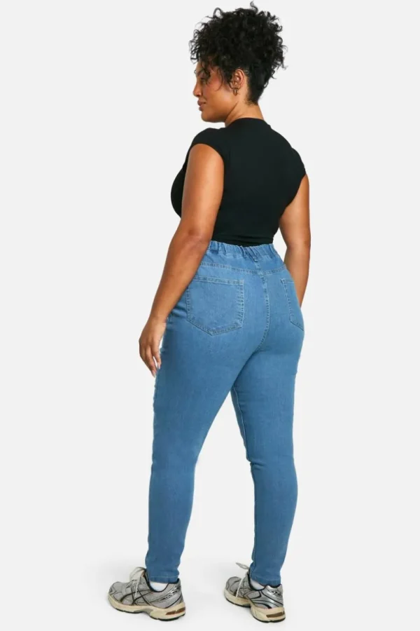 boohoo Plus Rip Knee Skinny Jegging | Women Shirts | Foundation