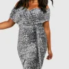 boohoo Plus Sequin Off The Shoulder Wrap Midi Dress | Women Shirts | Foundation