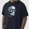 boohooMAN Plus Skull Print T-shirt In | T-Shirts