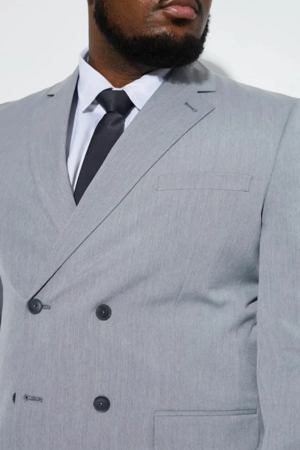 boohooMAN Plus Slim Double Breasted Suit Jacket | Suits & Tailoring | Suits & Tailoring