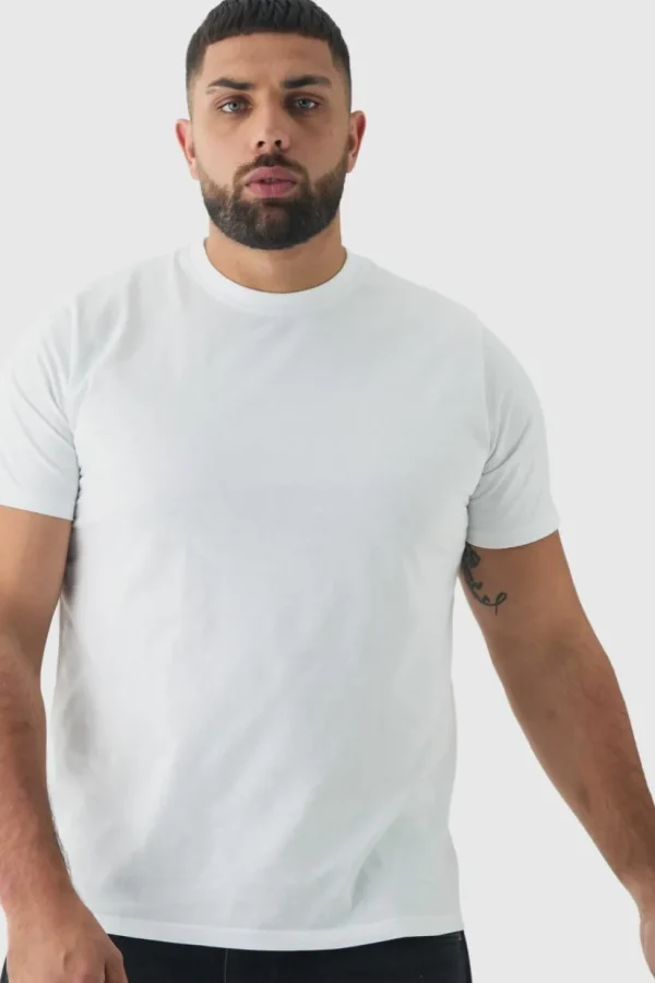 boohooMAN Plus Slim Fit Basic T-Shirt | T-Shirts