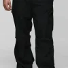 boohooMAN Plus Slim Fit Flare Stacked Trouser With Ruched Detail | Trousers