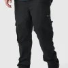 boohooMAN Plus Slim Flare Zip Gusset Overdye Acid Wash Cargo Trouser In | Trousers | Cargo Trousers