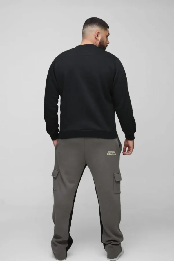 boohooMAN Plus Slim Gusset Jogger Official Cargo Jogger | Joggers