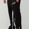 boohooMAN Plus Slim Stacked Flare Jogger With Gusset Panel | Trousers