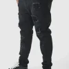 boohooMAN Plus Super Skinny Stretch Biker Rip & Repair Jeans in | Jeans