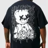 boohooMAN Plus Teddy Back Print T-shirt | T-Shirts