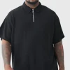 boohooMAN Plus Waffle Polo | Going Out Polo Shirts