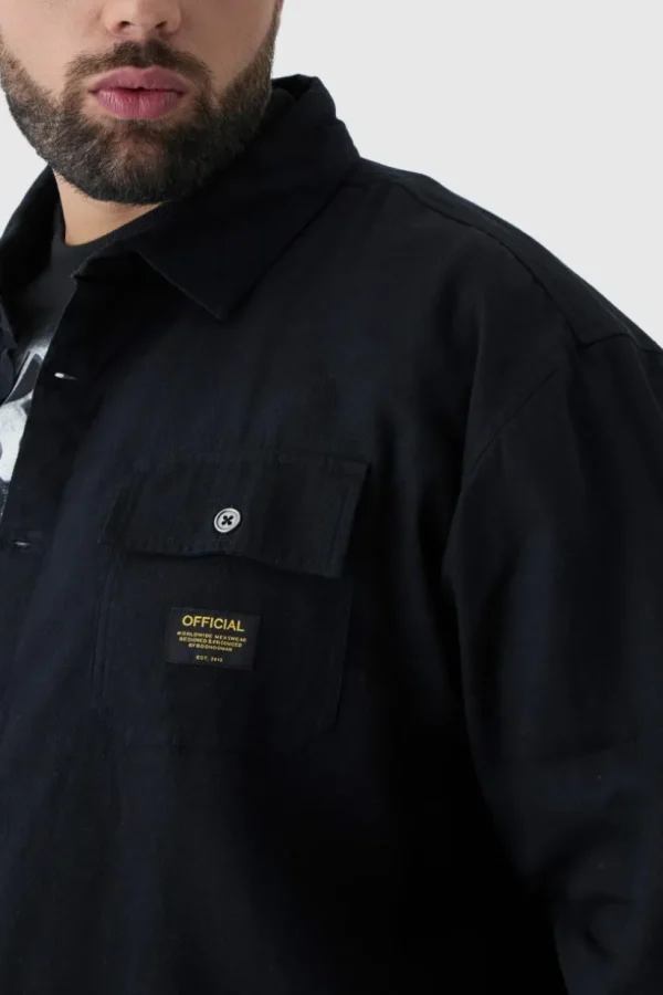 boohooMAN Plus Worker Overshirt in | Shirts | Going Out Shirts