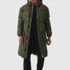 boohooMAN 4 Pocket Longline Hooded Puffer In | Man | Coats & Jackets