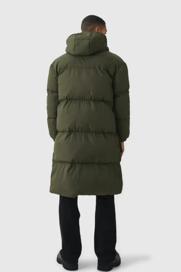 boohooMAN 4 Pocket Longline Hooded Puffer In | Man | Coats & Jackets