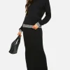 boohoo Premium Contrast Trim Jumper And Maxi Skirt Knitted Co-ord | Women Shirts | Foundation