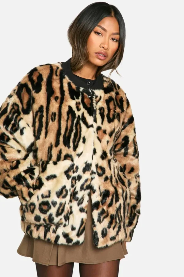 boohoo Premium Faux Fur Bomber Jacket | Women Shirts | Foundation