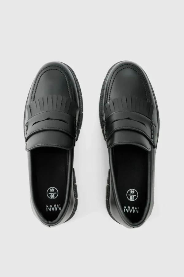 boohooMAN Pu Chunky Sole Tassel Loafer In | Footwear