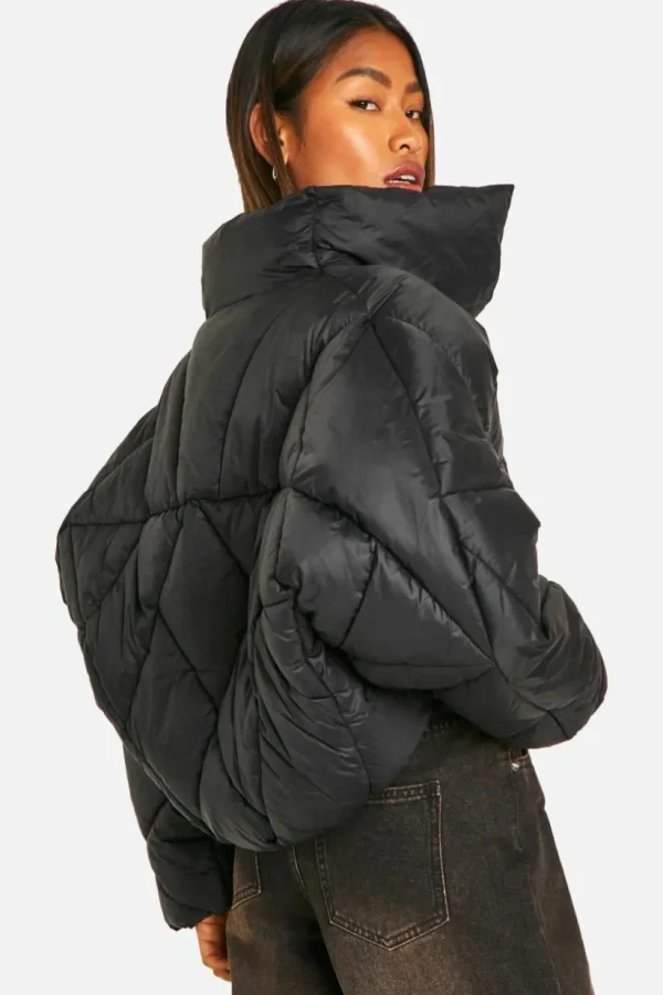 boohoo Quilted Boxy Puffer Jacket | Women Shirts | Foundation