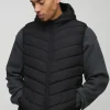 boohooMAN Quilted Gilet With Hood | Man | Coats & Jackets