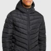 boohooMAN Quilted Zip Through Jacket With Hood | Man | Coats & Jackets